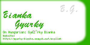 bianka gyurky business card